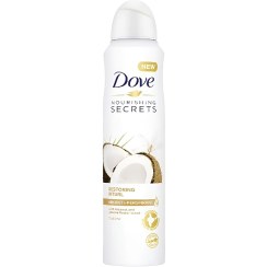 تصویر اسپری Dove داو زنانه مدل Restoring Retual رایحه نارگیل و جاسمین حجم 250 میل 