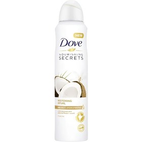 تصویر اسپری Dove داو زنانه مدل Restoring Retual رایحه نارگیل و جاسمین حجم 250 میل 