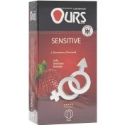 تصویر کاندوم روان کننده توت فرنگی سنستیو 12 عددی اورز 