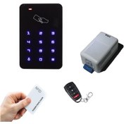 تصویر دربازکن کارتی رمزی ریموتی لمسی 12 ولت 