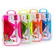 تصویر ست گونیا نقاله پرگار خط کش سی کلاس 