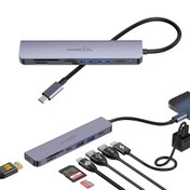 تصویر هاب combo چندکاره با ورودیPorodo Blue 7in1 Type-C 