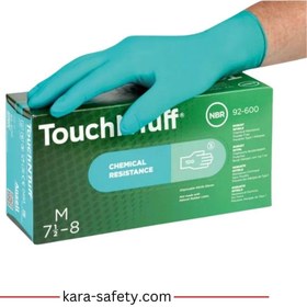 تصویر دستکش ایمنی معاینه نیتریل Ansell مدل TouchNTuff 92-600 