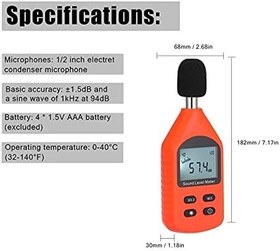 تصویر صدا سنج دیجیتال JLDG مدل NPQPNAFC High-Precision Digital Sound Level Meter - Noise Measurement Device (30~130dB)