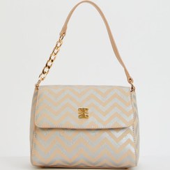 تصویر کیف شانه ای زنانه نقره بژ 05PO24Y1969 Pierre Cardin 