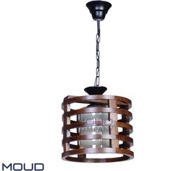 تصویر لوستر چوبی تک شعله فنری کوچک (موعود) فیلم تولید مشابه این محصول در توضیحات 