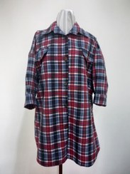 تصویر مانتو زنانه چهار خانه 