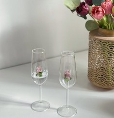 تصویر گیلاس خوری پیرکس طرح رز تک جعبه وارداتی اصل اورجینال بارکد 693185 