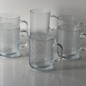 تصویر لیوان بلوری طرح شیشه قدیمی 