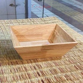 تصویر جدیدترین ظرف میوه بامبو با طول و عرض ۲۴*۲۴ سانتیمتر - هنرظریف Wooden container for serving bamboo fruit, height 9 cm