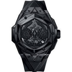 تصویر ساعت مچی مردانه هابلوت کهکشانی فول مشکی Hublot Big Bang SANG BLEU II BLACK MAGIC 