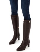 تصویر چکمه زنانه پیرکاردین مدل 1142004 با کفی چرم مصنوعی قهوه ای 