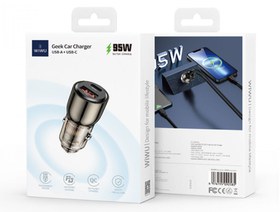 تصویر شارژر فندکی ویوو مدل Wi-QC012 توان 95 وات WIWU Wi-QC013 CAR CHARGER 90W