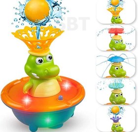 تصویر اسباب بازی آب پاش حمام 18+ماه تمساح کروکدیل Fountain Crocodile Fountain Crocodile 18+ month bath water toy code : 6011/1