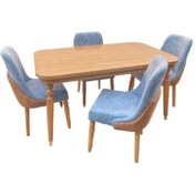 تصویر میز و صندلی ناهارخوری ۴ نفره گالری چوب آشنایی مدل ۴ktrin 