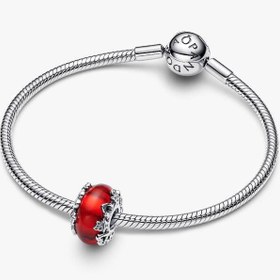 تصویر چارم نقره پاندورا مدل جادوی کریسمس مورانو Christmas Magic Murano Glass Charm کد 793597C00