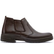 تصویر پوتین چرم طبیعی مردانه نیویورک بدون بند - رنگ: 