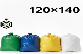 تصویر کیسه زباله رنگی سایز 140×120در بسته 25 کیلوگرمی کیسه زباله سبز سایز 140× 120 در بسته 25 کیلوگرمی رنگ سبز