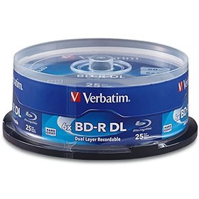 تصویر Verbatim BD-R 50GB 6X Blu-ray Recordable Media Disc - 25 Pack Spindle - 98356 