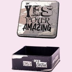 تصویر باکس هدیه فلزی مربع سایز 14 – 14015 