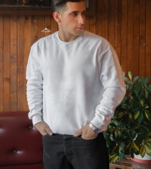 تصویر هودی مردانه دورس سه‌نخ ساده سایز ۳XL رنگ سفید 