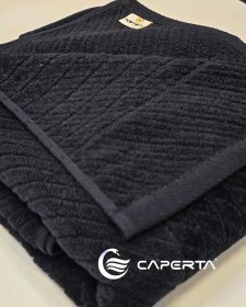 تصویر حوله حمام کوتون مشکی 