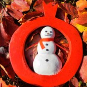 تصویر ماکت یونولیتی مستحکم شده انار و ادم برفی به ارتفاع 33 سانت "Reinforced Styrofoam Pomegranate and Snowman Mock-Up - 33 cm Height