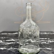 تصویر بطری شیشه ای گوزنی سفید یک لیتری 