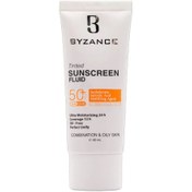 تصویر فلوئید ضد آفتاب رنگی بیزانس مناسب پوست‌ چرب و مختلط SPF50 بژ روشن شماره 10 