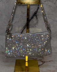 تصویر کیف مجلسی فول نگین برند الکساندرونگ مدل دست دوز ALEXANDER WANG BAG