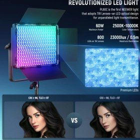 تصویر پنل نور ویدئویی NEEWER PL60C RGB 