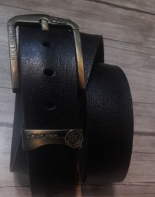 تصویر کمر بند چرم مردانه - 150 / مشکی / چرم گاو میش ا Men's leather belt Men's leather belt