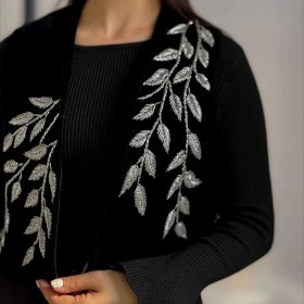 تصویر سخمه یقه راستا برگ کد 1258 