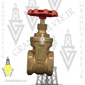 تصویر شیرفلکه کشویی 2 اینچ PN16 برنجی سامین GATE VALVE 2" PN16 BRASS SAMIN