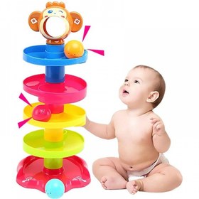 تصویر بازی فکری توپ و سرسره مدل هپی لرنر Rolling Roll Lerner Model Ball Model