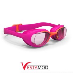 تصویر عینک شنا دخترانه نابایجی رنگ صورتی مدل -Nabaiji swimming pink color 100XBASE 