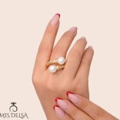 تصویر انگشتر دخترانه مرواریدی ysx 