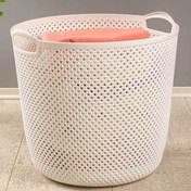 تصویر سبد رخت لیمون طرح بافت گرد کد2138 limon laundry basket 2138