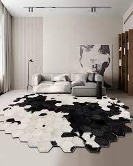تصویر مرکز خرید فرش پوست گاوی patchwork cowhide rug