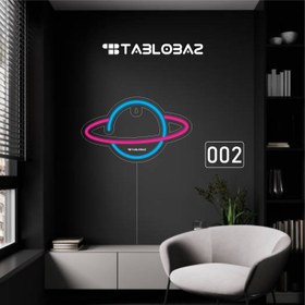 تصویر تابلو نئون فلکسی مدل دسته زحل کد 002 Flexi neon sign, Saturn code 002