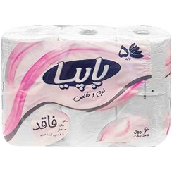 تصویر دستمال توالت نرم و خالص پاپیا 5 لایه بسته 6 عددی Papia Pure & Soft Toilet Paper 6 Rolls