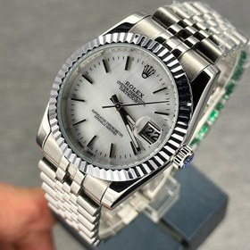 تصویر خرید قسطی | ساعت رولکس مردانه نقره ای دیت جاست اندکس خطی سایز 3 DatejustGS4416b 