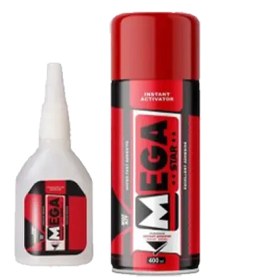 تصویر چسب ۱۲۳ مگا استار قرمز حجم 400 میلی لیتر 