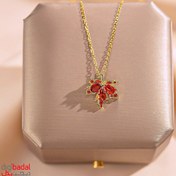 تصویر گردنبند برگ پاییزی استیل کد ۲۸۲ 