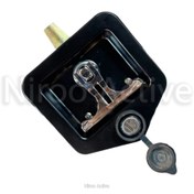 تصویر قفل توکار سوئیچی کابین فلزی مشکی 