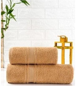 تصویر ست حوله ۲ تکه - قهوه‌ای برند nishev 2 Piece Towel Set - Brown