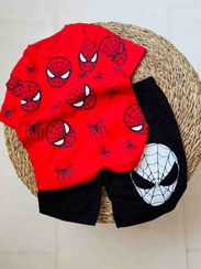 تصویر ست تیشرت شلوارک اسپایدرمن کد ۱۳۶ 