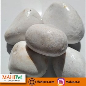 تصویر سنگ قلوه ای سفید متوسط 450 تا 800 گرم 