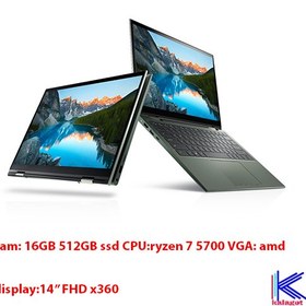 تصویر لپ تاپ استوک 14اینچی دل مدل Inspiron 7415 پردازنده Ryzen7 رم 16 گیگابایت حافظه 512 گیگابایت SSD 