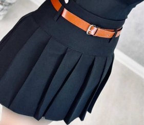 تصویر دامن پلیسه کوتاه - سایز 